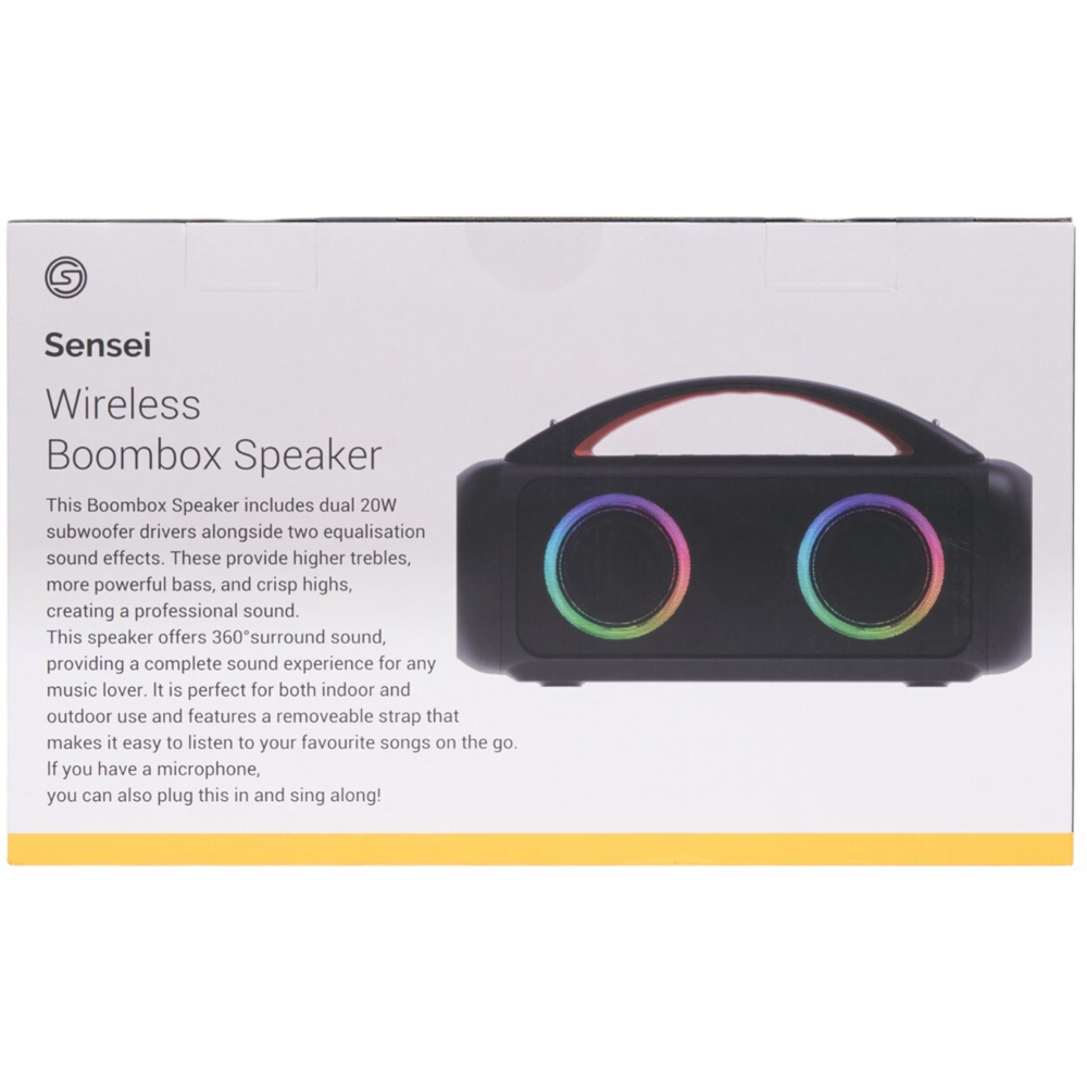 Wireless Boombox LED Speaker Black Image 5