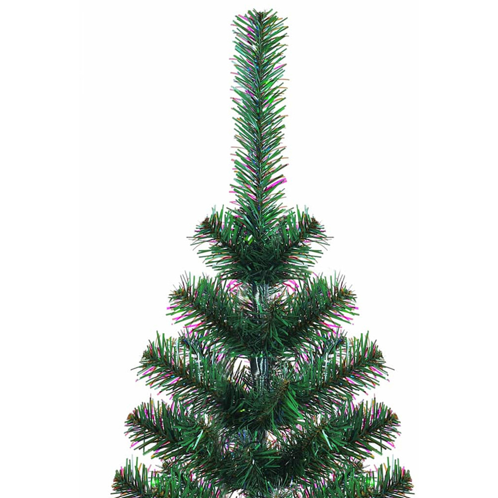 vidaXL Pre-Lit Green Artificial Christmas Tree 7ft Image 4