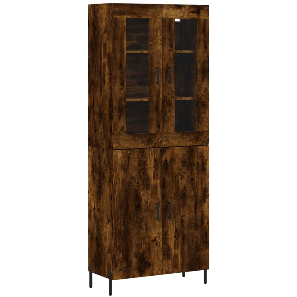 vidaXL 4 Door Smoked Oak Highboard Image 2