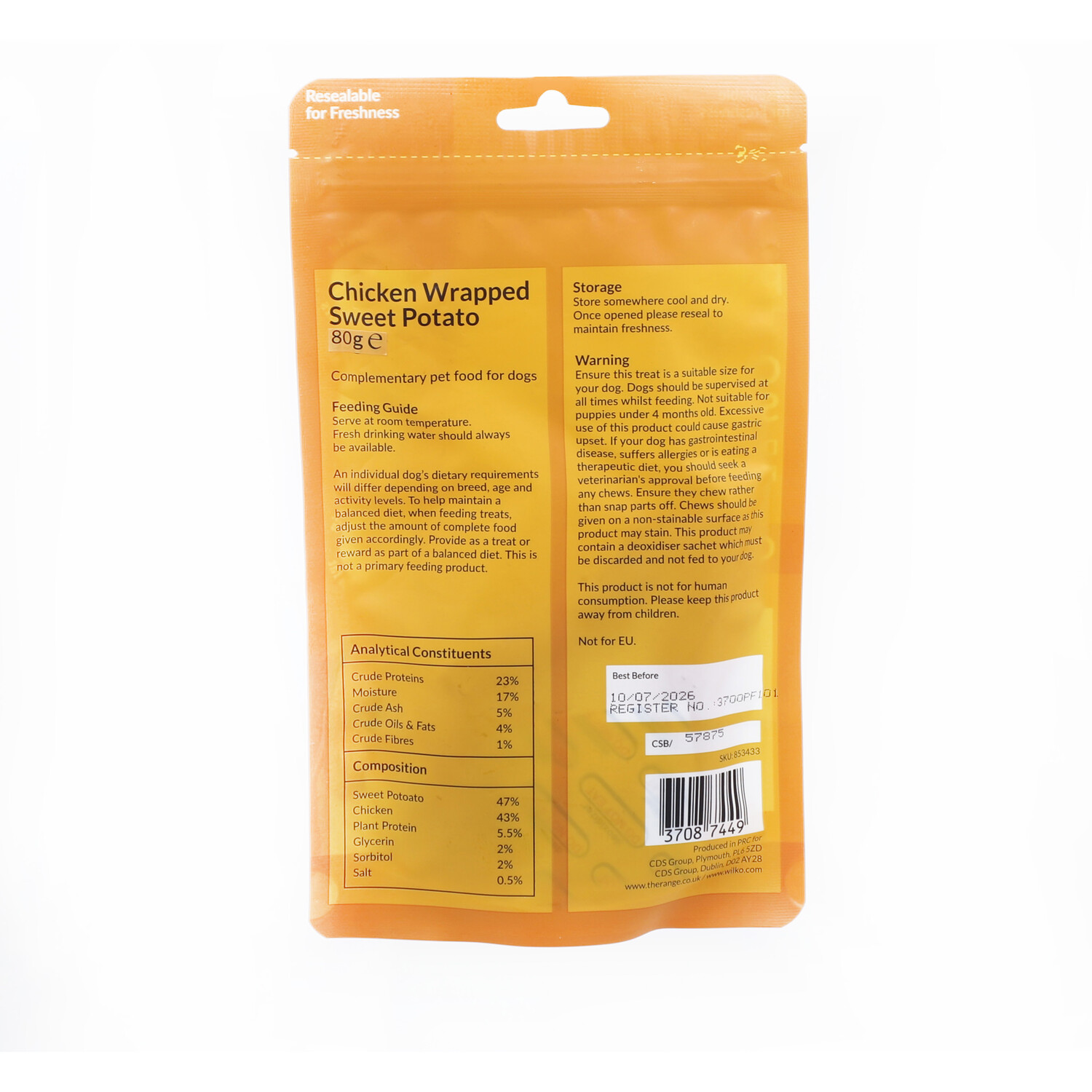 Clever Paws Chicken Wrapped Sweet Potato Dog Treats Image 2