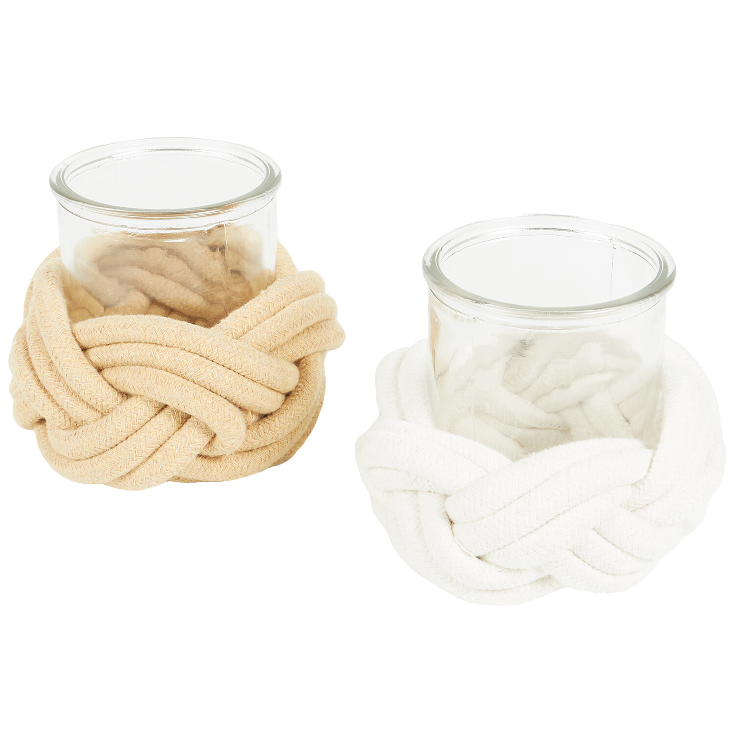 Rope Knot Tealight Holder - Neutral or White Image 7