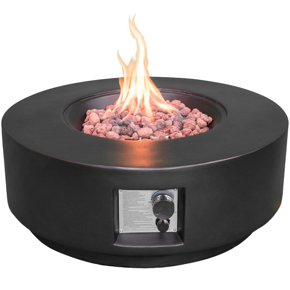 MDA Designs Fusion Black Propane Outdoor Firepit Image 1
