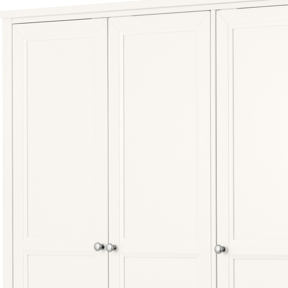 Julian Bowen Maine 3 Door 2 Drawer Surf White Combination Wardrobe Image 4