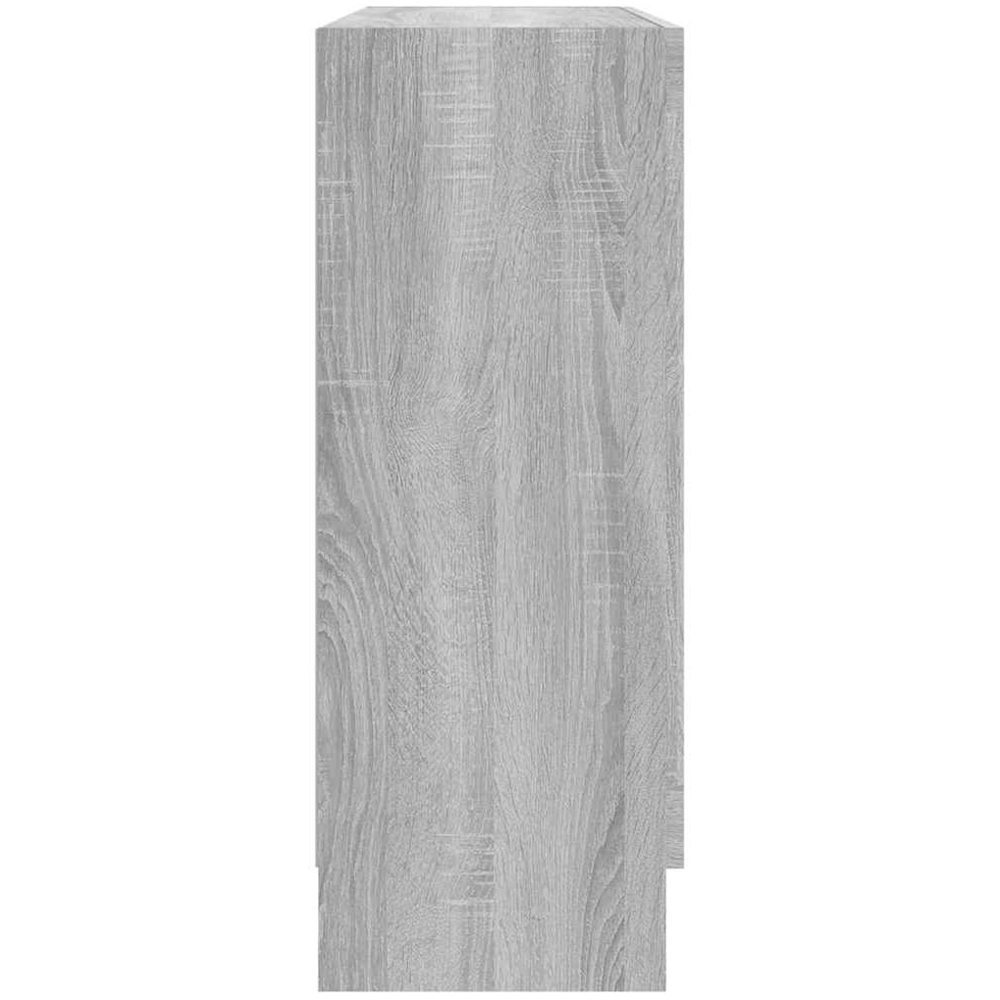 vidaXL Vitrine 2 Glass Door Grey Sonoma Storage Cabinet Image 4