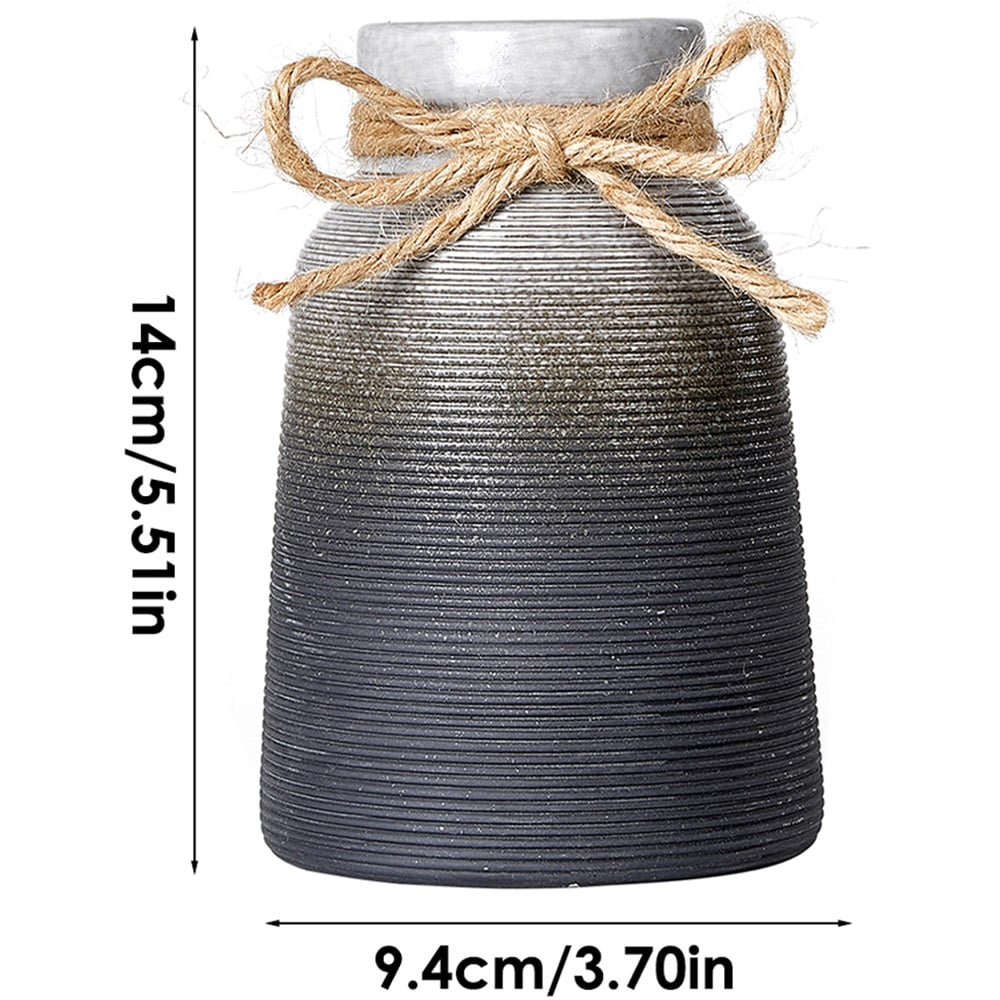 Living and Home Gradient Grey Ceramic Flower Vase Table Decor Ornament 14cm Image 8
