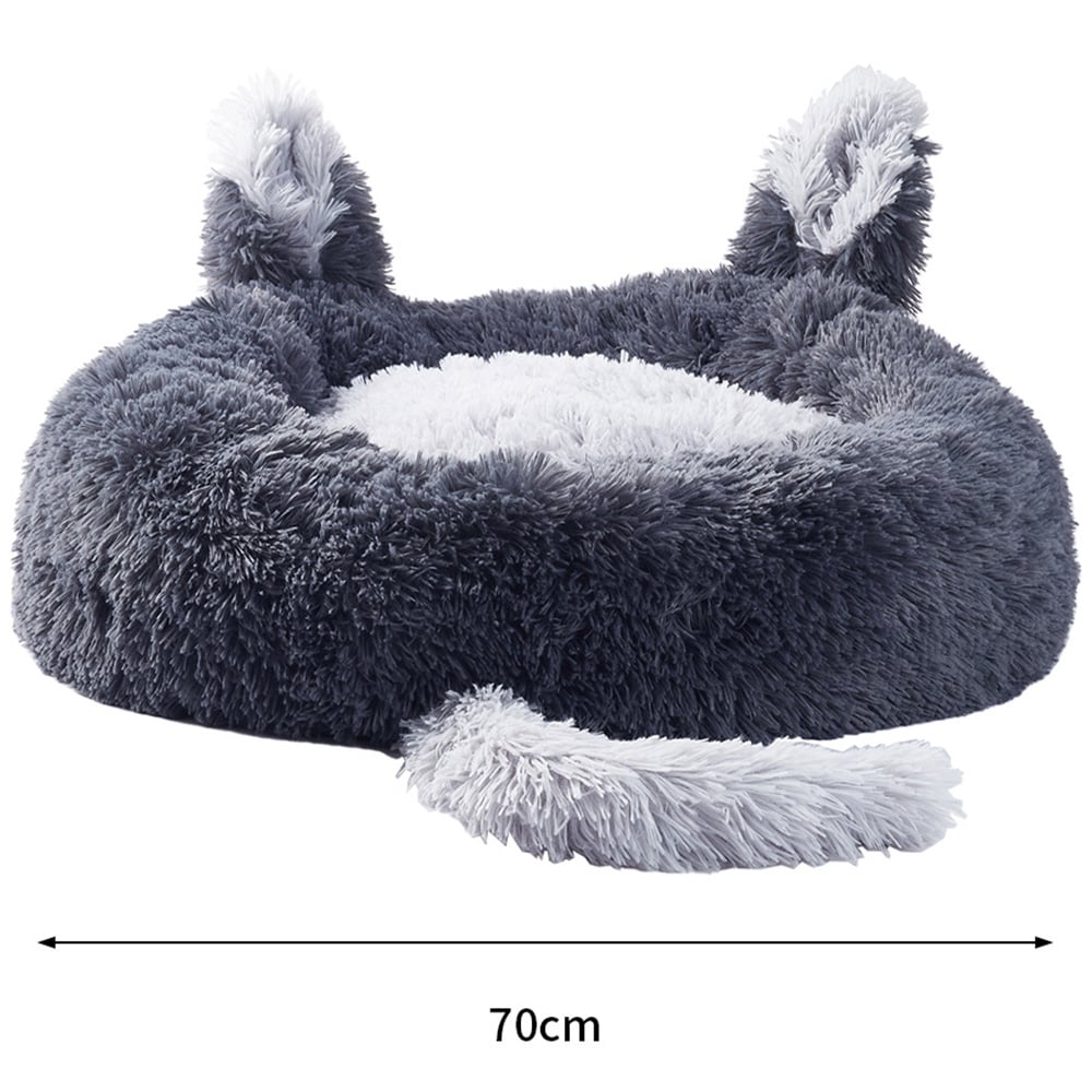 H&O Direct 2.3ft Grey Pet Calming Bed Image 4