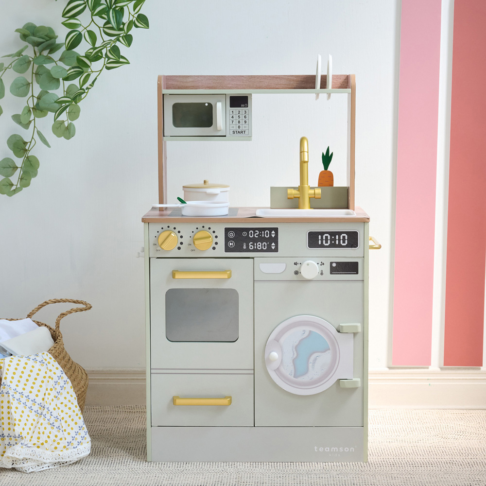 Teamson Kids Little Chef Lake Tahoe Green Master Play Kitchen Image 2