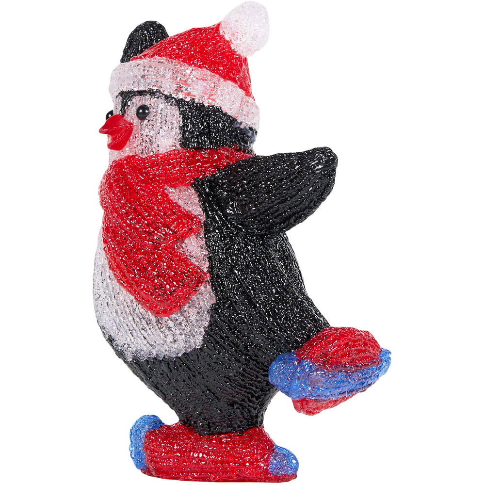 Acrylic Skating Penguin - Cool White Image 3
