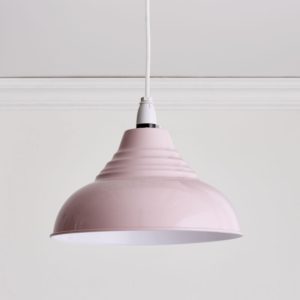 Wilko Vintage Pink Pendant Light Shade Image 5