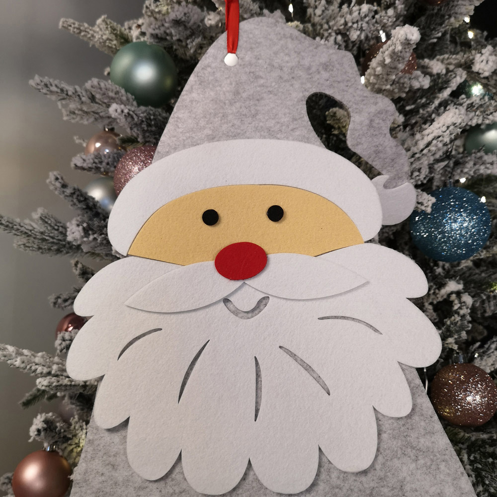 Samuel Alexander Grey Christmas Felt Santa Advent Calendar Image 3