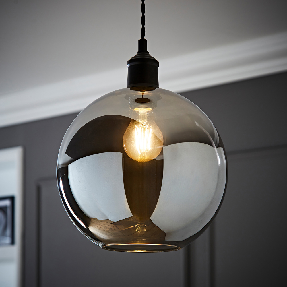 ValueLights Bellamy Smoke Easy Fit Glass Shade Image 2