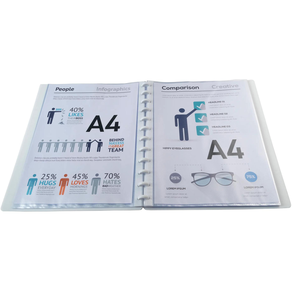 Exacompta White Display Book 30 Pockets 4 Pack Image 3