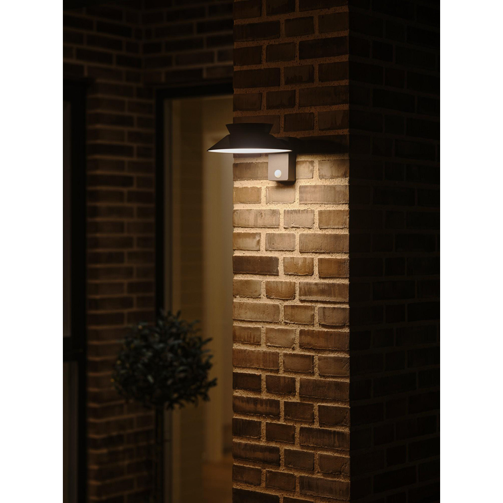 Nordlux Justina Solar Anthracite Wall Light Image 2