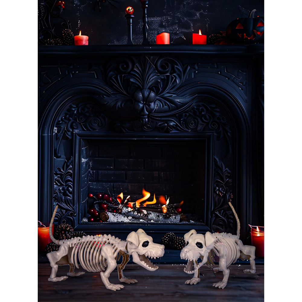 Rubies Dog Skeleton Halloween Decoration 17cm Image 2
