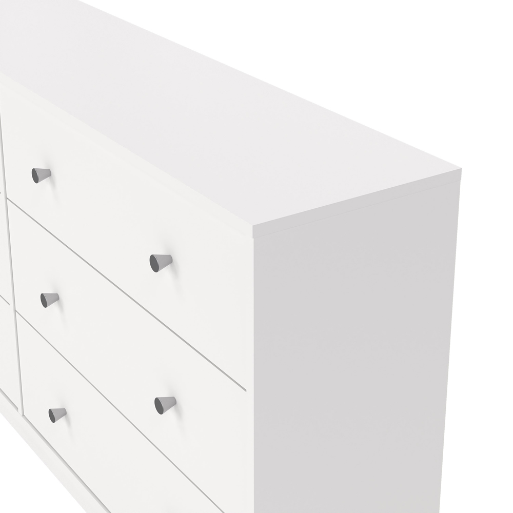 Furniture To Go May 6 Drawer White Chest of Drawers Image 7