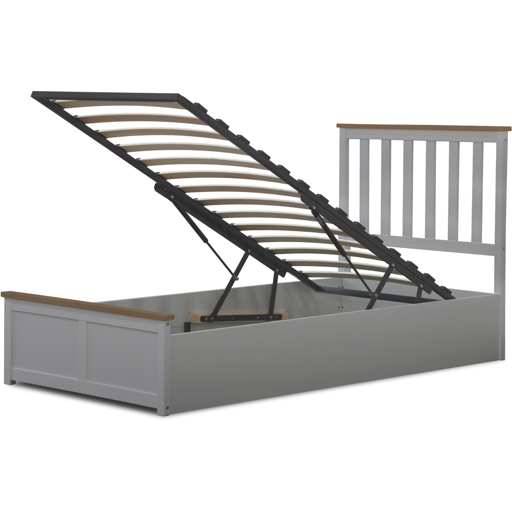 Comfy Living Single Grey Gas Lift Ottoman Bed Image 3