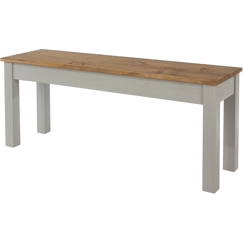 Core Products Corona Linea 6 Seater Large Dining Table Bench Set Grey Image 2
