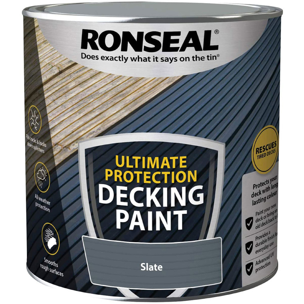 Ronseal Ultimate Protection Slate Decking Paint 2.5L Image 2