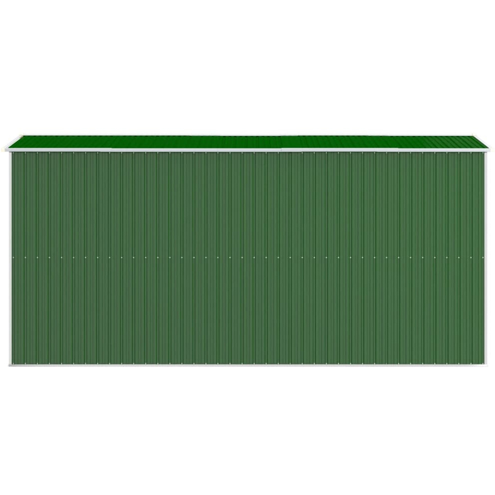 vidaXL 6.3 x 14.4ft Green Galvanised Steel Apex Garden Shed Image 2