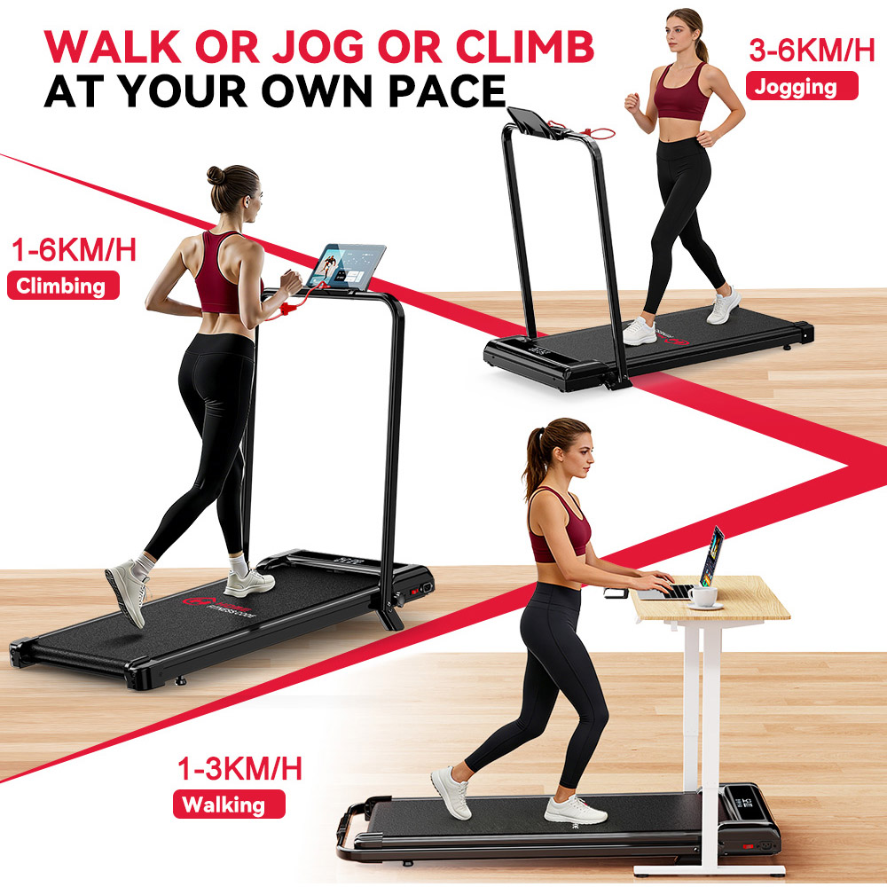Rattrix Z3 Black Manual Incline Foldable Treadmill Image 6