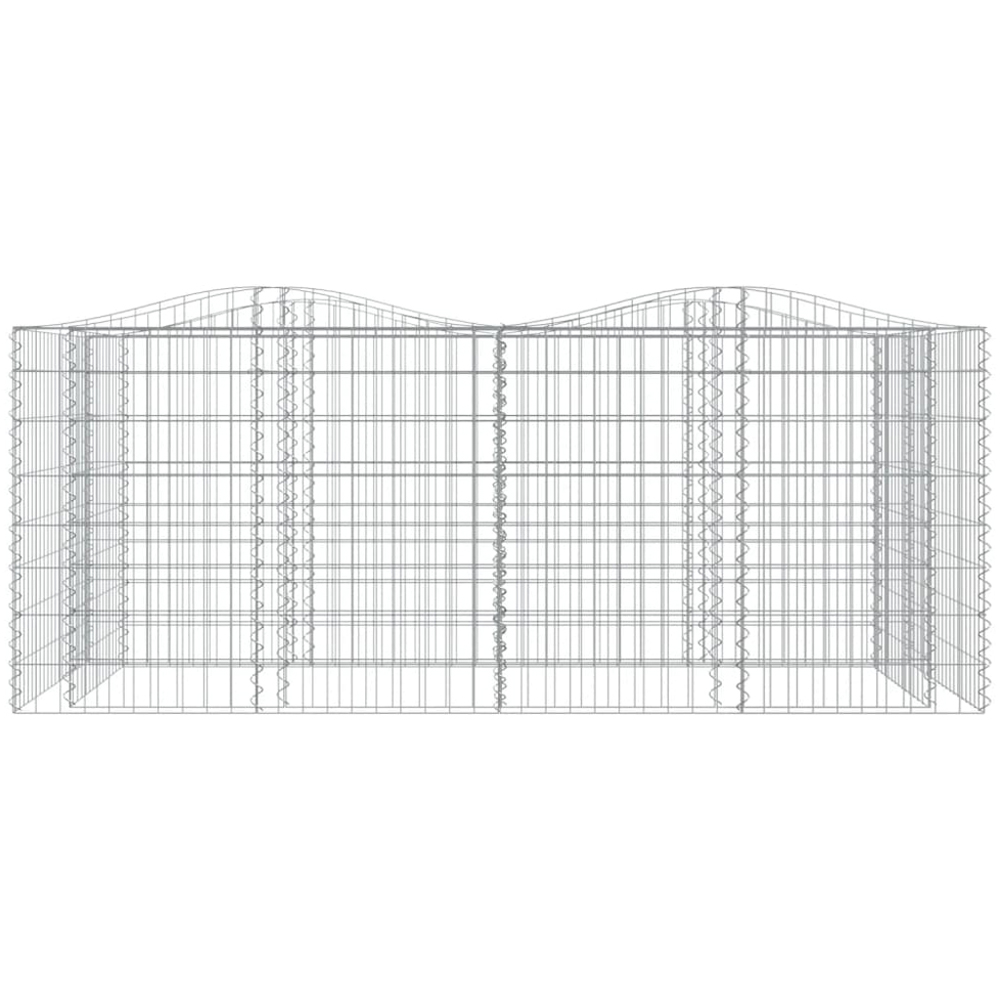 vidaXL Silver Galvanised Iron Arched Gabion Raised Bed 200 x 100 x 100cm Image 2