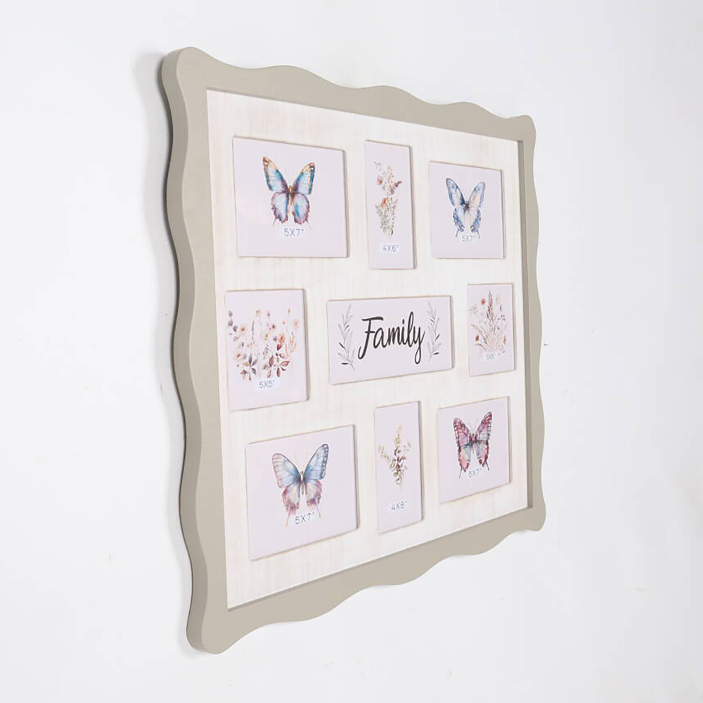 9 Aperture Family Photo Frame Grey Image 3