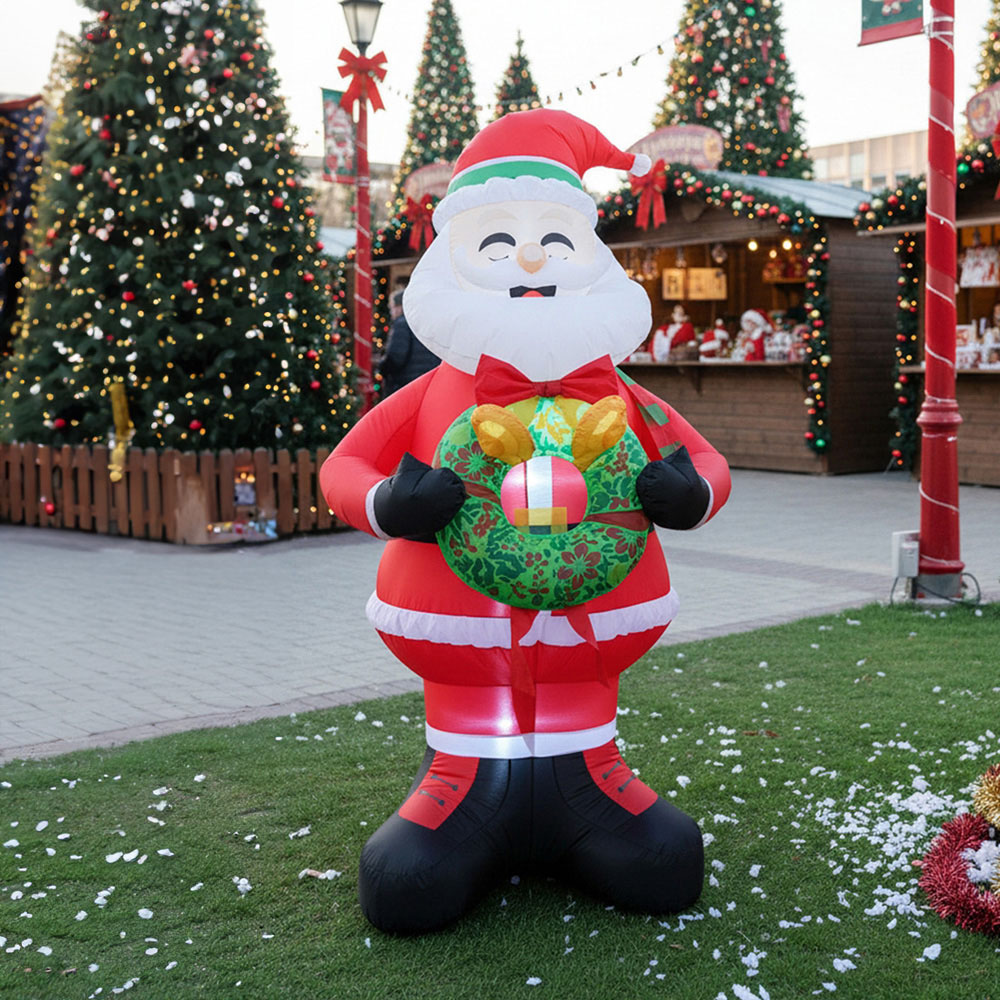 Living and Home Inflatable Santa Model LED Christmas Decoration 7.9ft Image 7