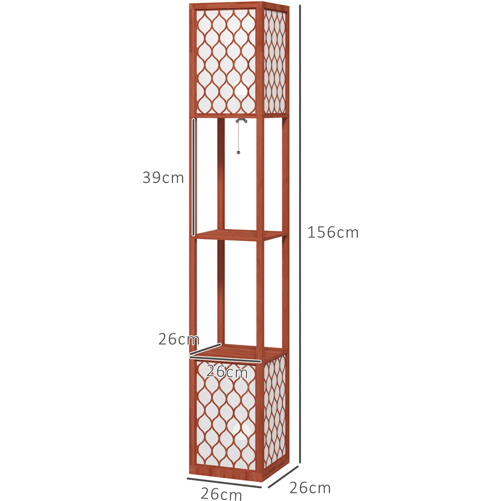 Portland 2 Shelf 2 Light Brown Floor Lamp Image 9