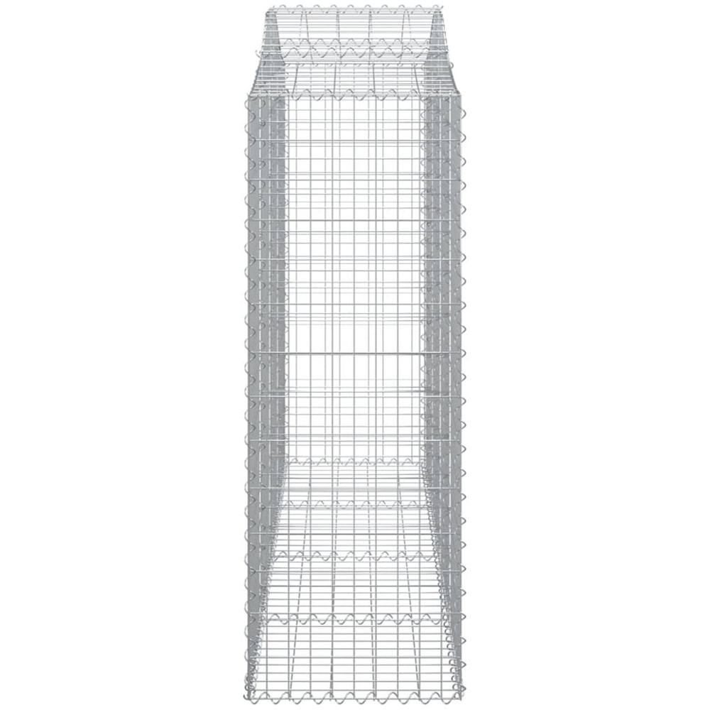 vidaXL Silver Galvanised Iron Arched Gabion Basket 200 x 50 x 140/160cm 14 Pack Image 3