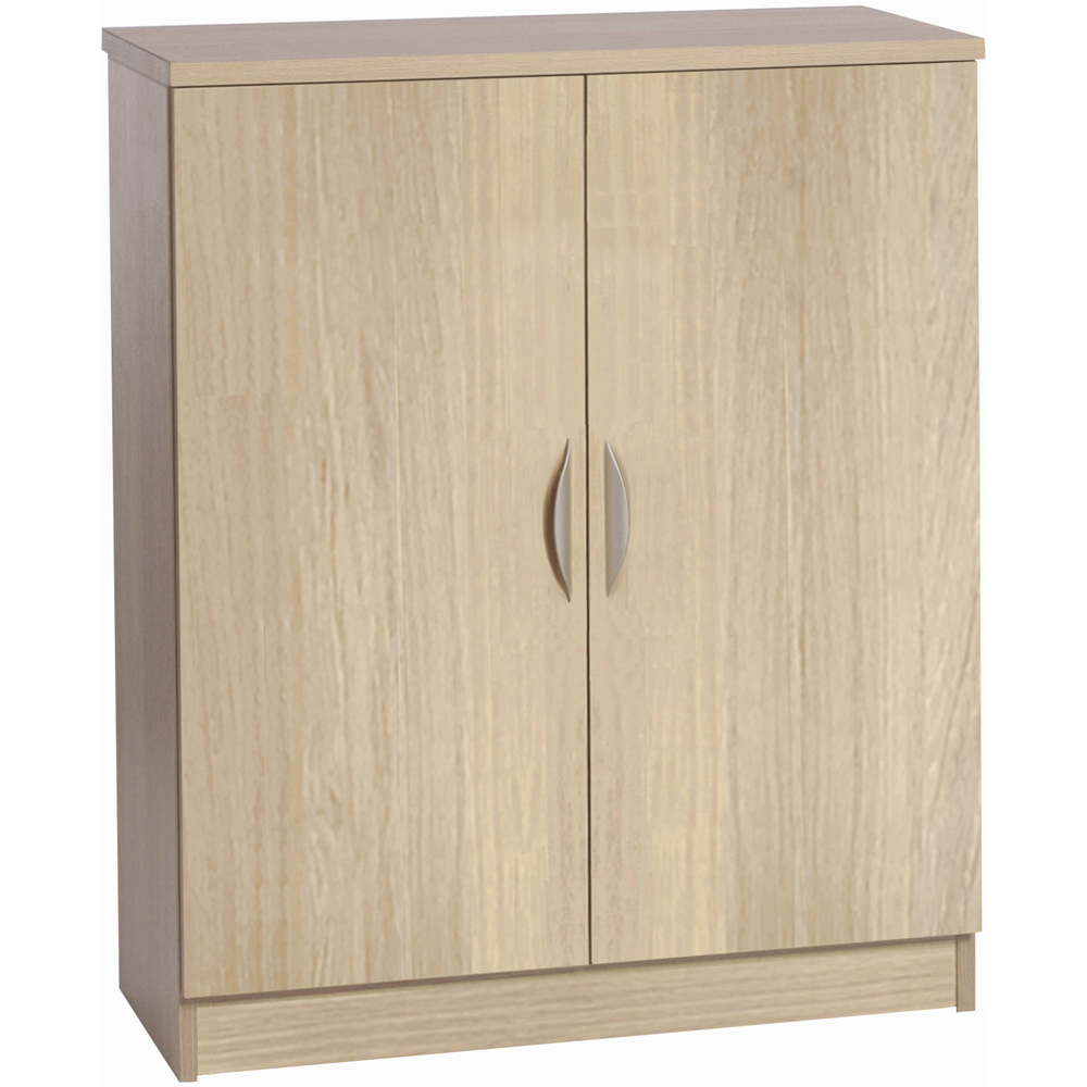R White Cabinets 2 Door Sandstone Mid Height Cupboard Image 2