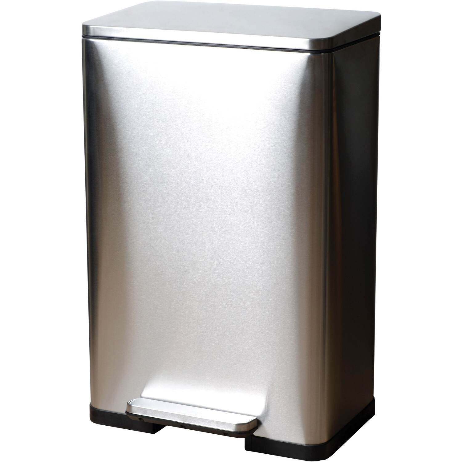 Rectangular Stainless Steel Pedal Bin 45L Image 1