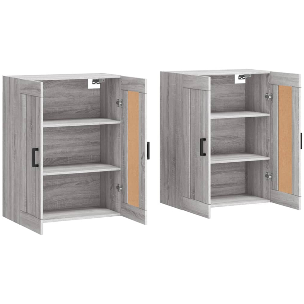 vidaXL 2 Door Grey Sonoma Wall Mounted Cabinet Set of 2 Image 4
