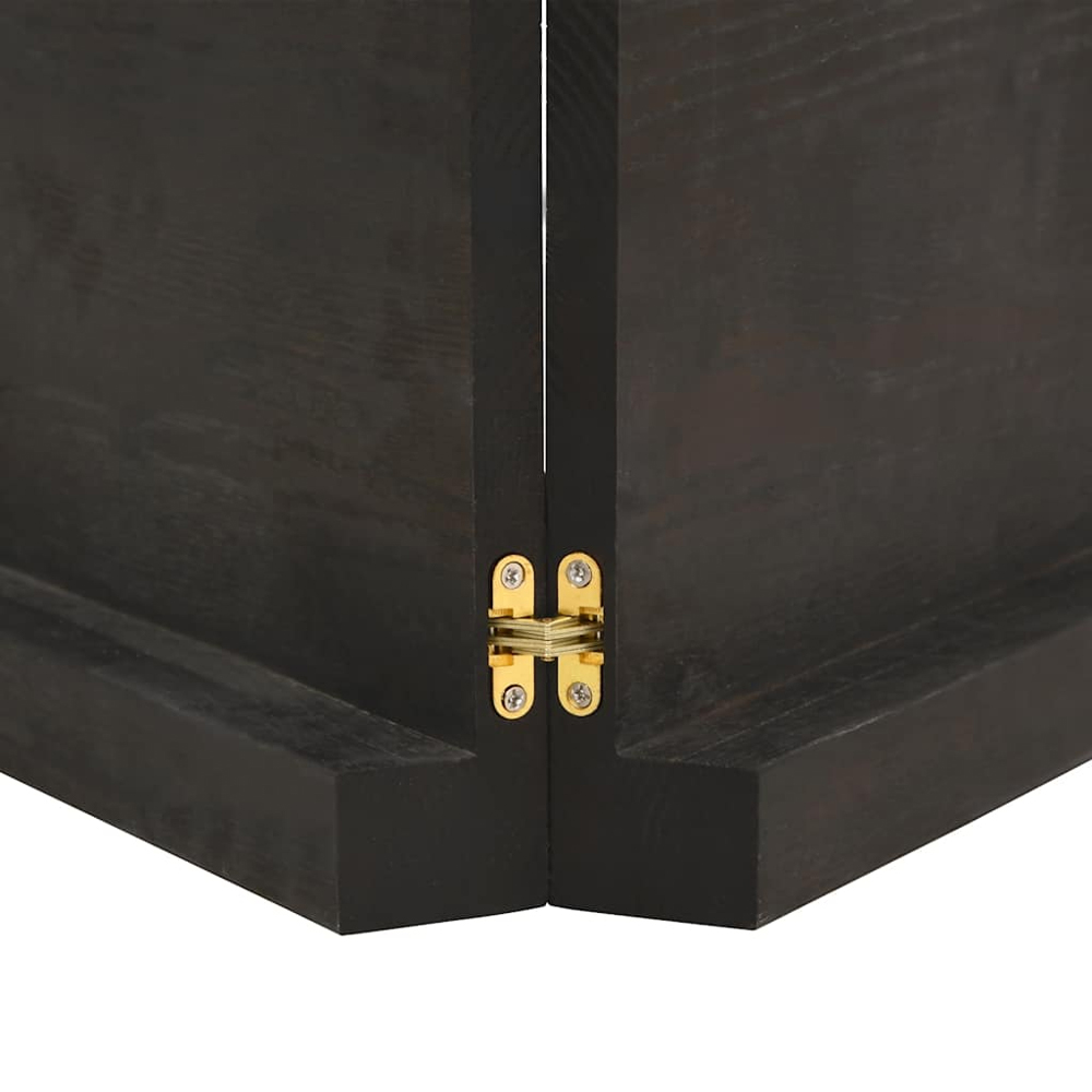vidaXL 200 x 60 x 6cm Dark Brown Treated Solid Wood Oak Wall Shelf Image 4