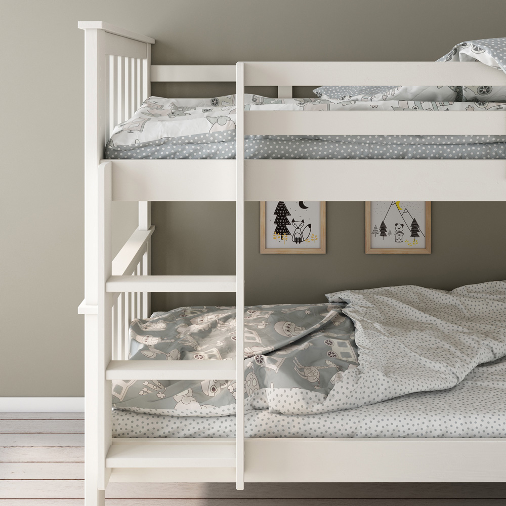 Carra White Bunk Bed Image 2