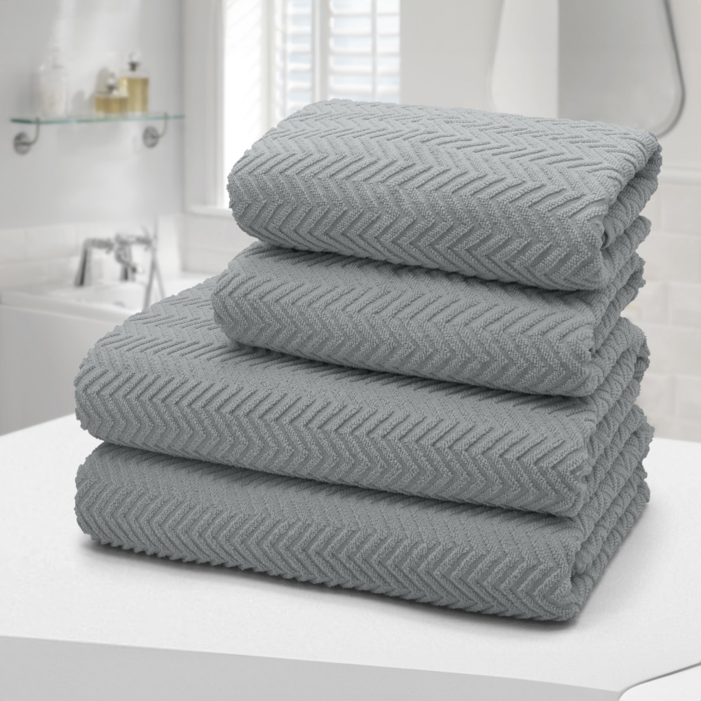 Velosso Moda Silver Hand Towel Set of 2 Image 2