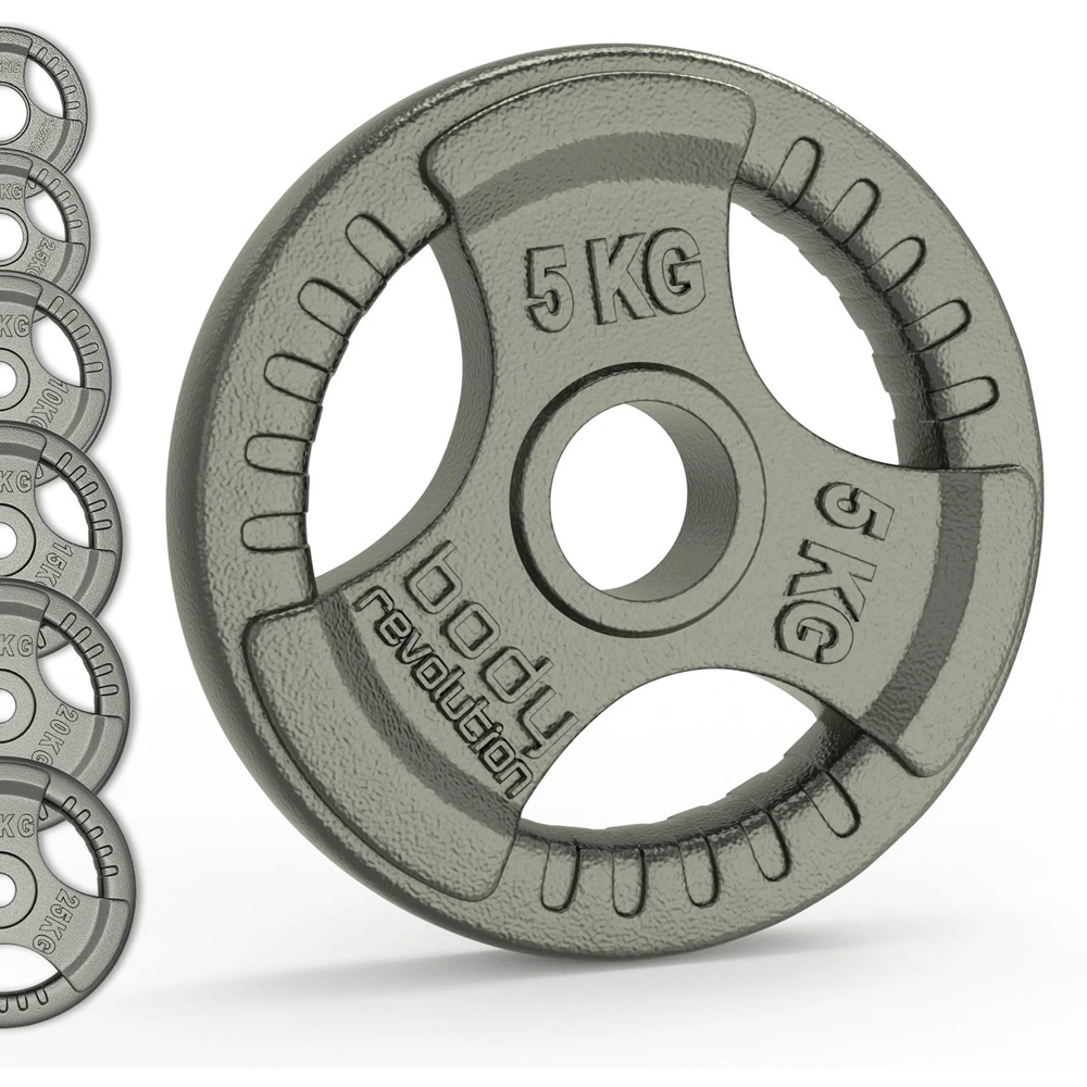 Olympic Tri Grip Cast Iron Weight Plates 2.5kg 2 Pack Image 6