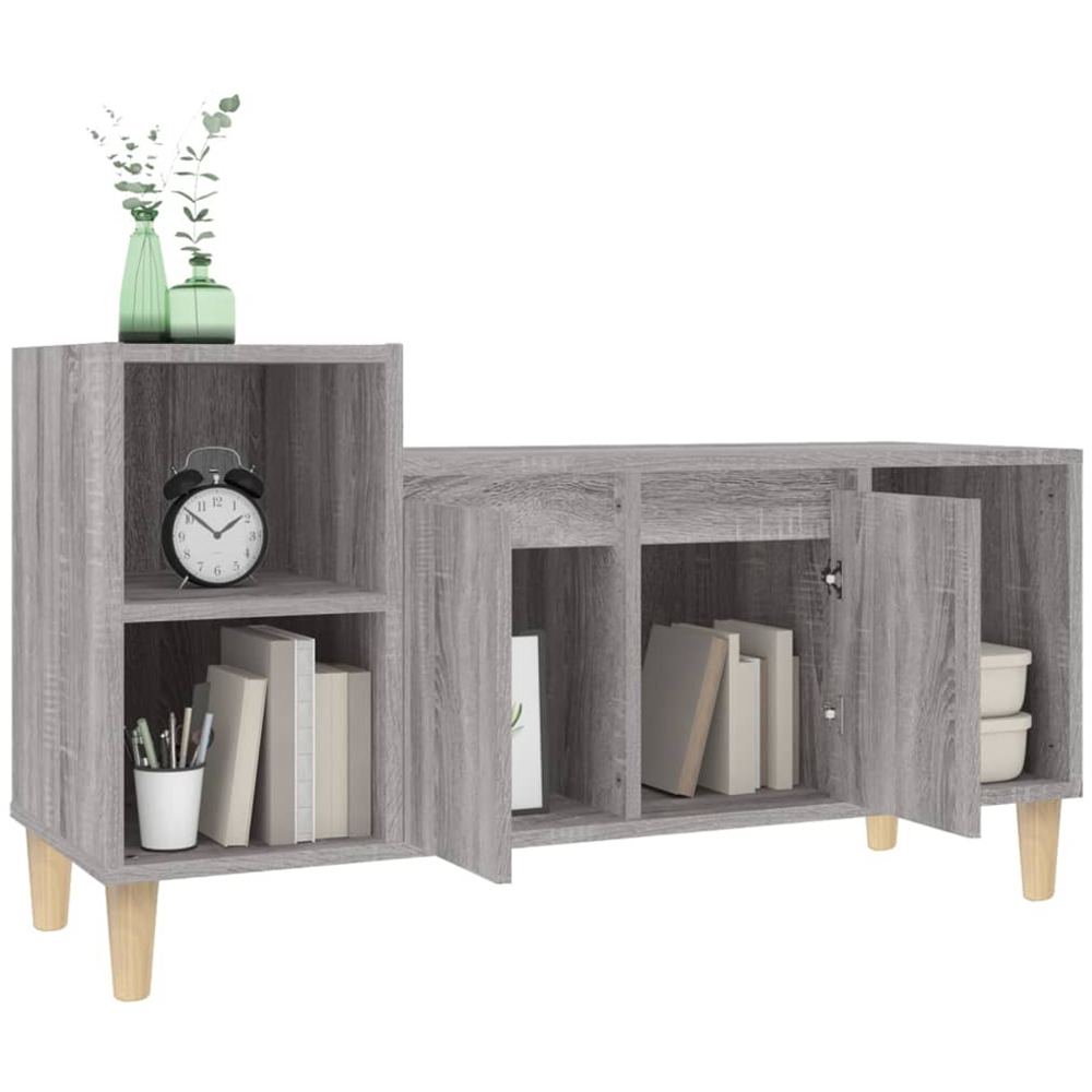 vidaXL 2 Door 3 Shelf Grey Sonoma TV Cabinet Image 3