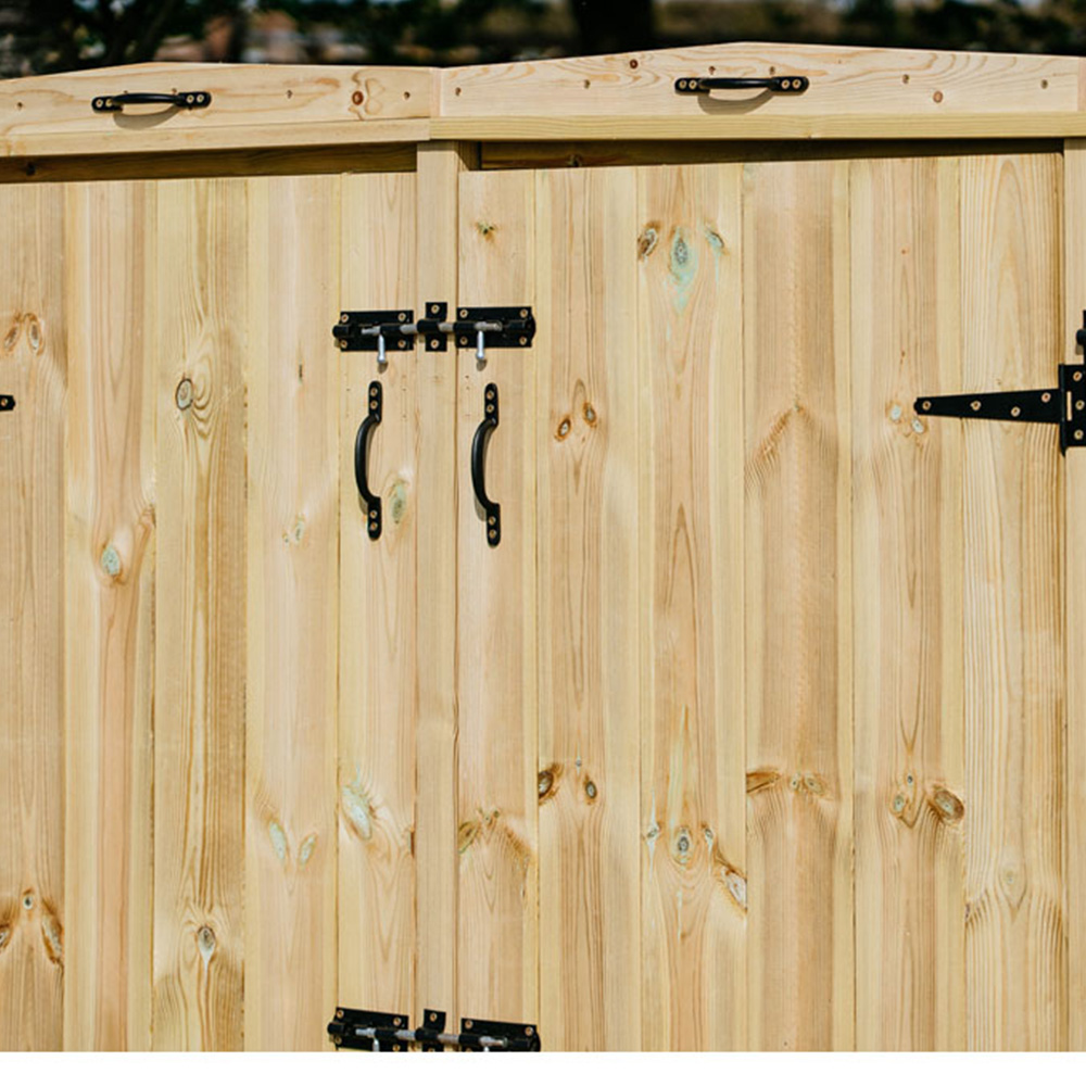 The Garden Village Chatburn 4 Recycle Box 2 Wheelie Bin Shed Image 5