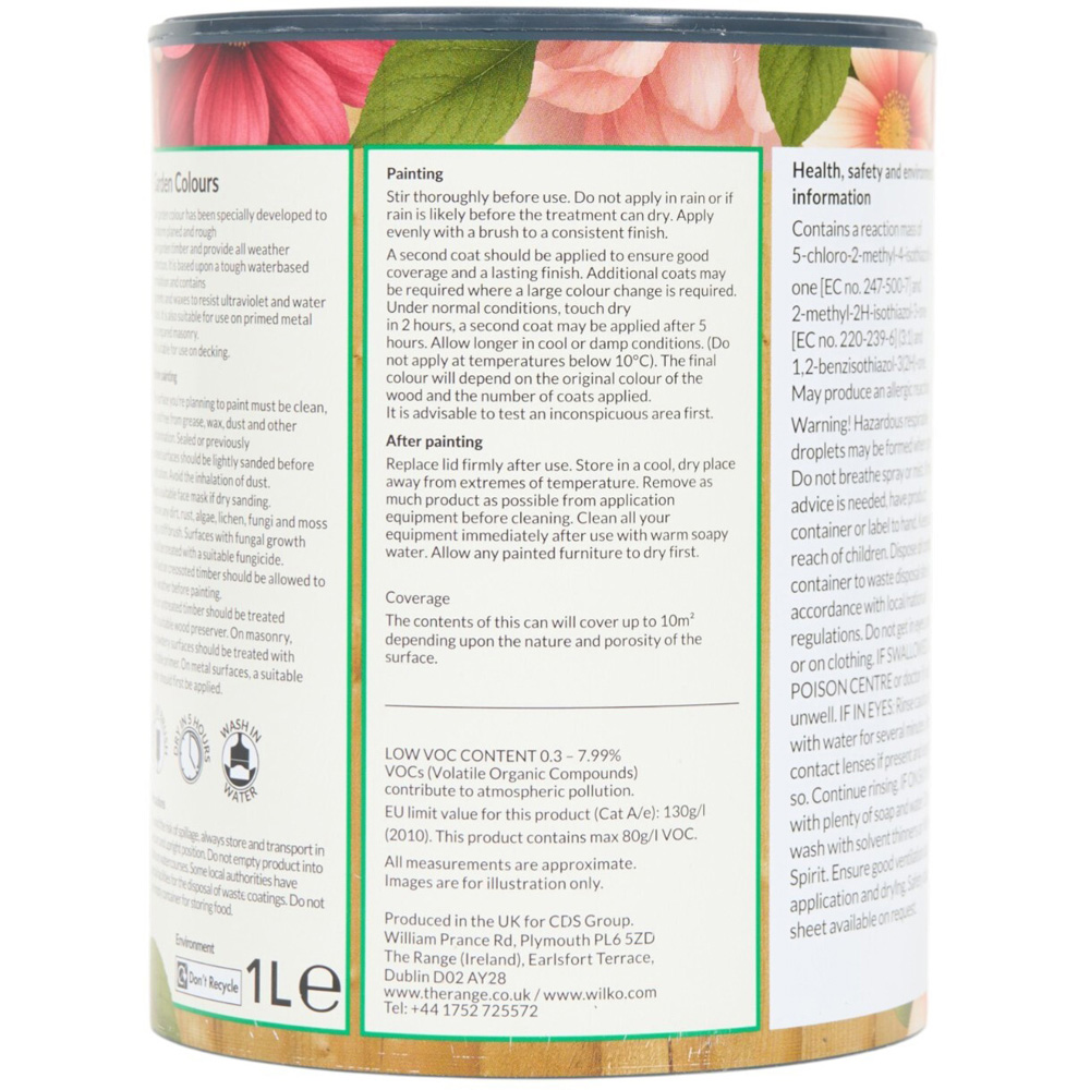 Wilko Garden Colours Buttercup Wood Paint 1L Image 2