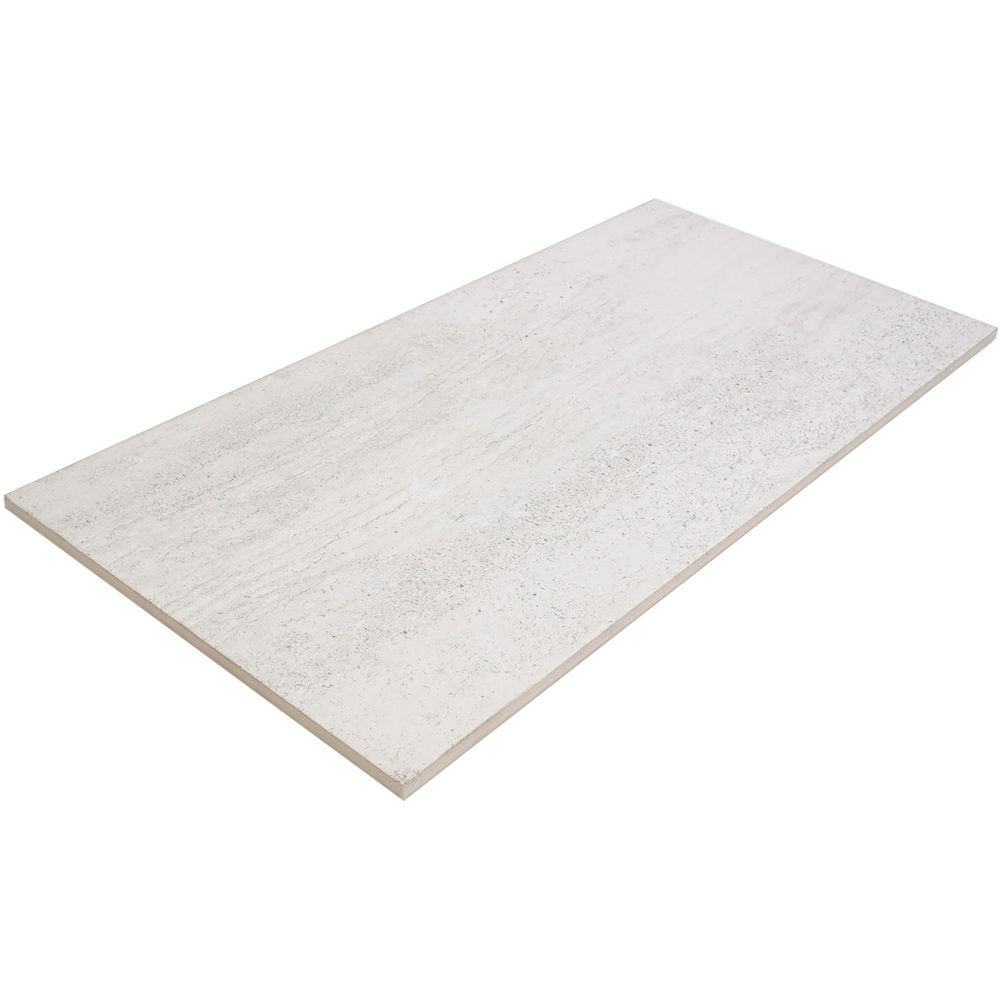Johnson Tiles Ashlar Concrete Effect Matt Finish Weathered White Rectified Tile L600 x W300mm 9 Pack Image 3