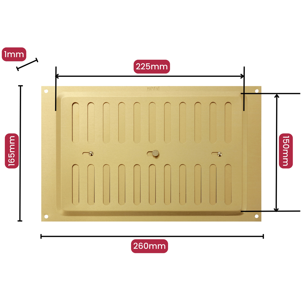 Select Gold Adjustable Air Vent 9 x 6 inch Image 4