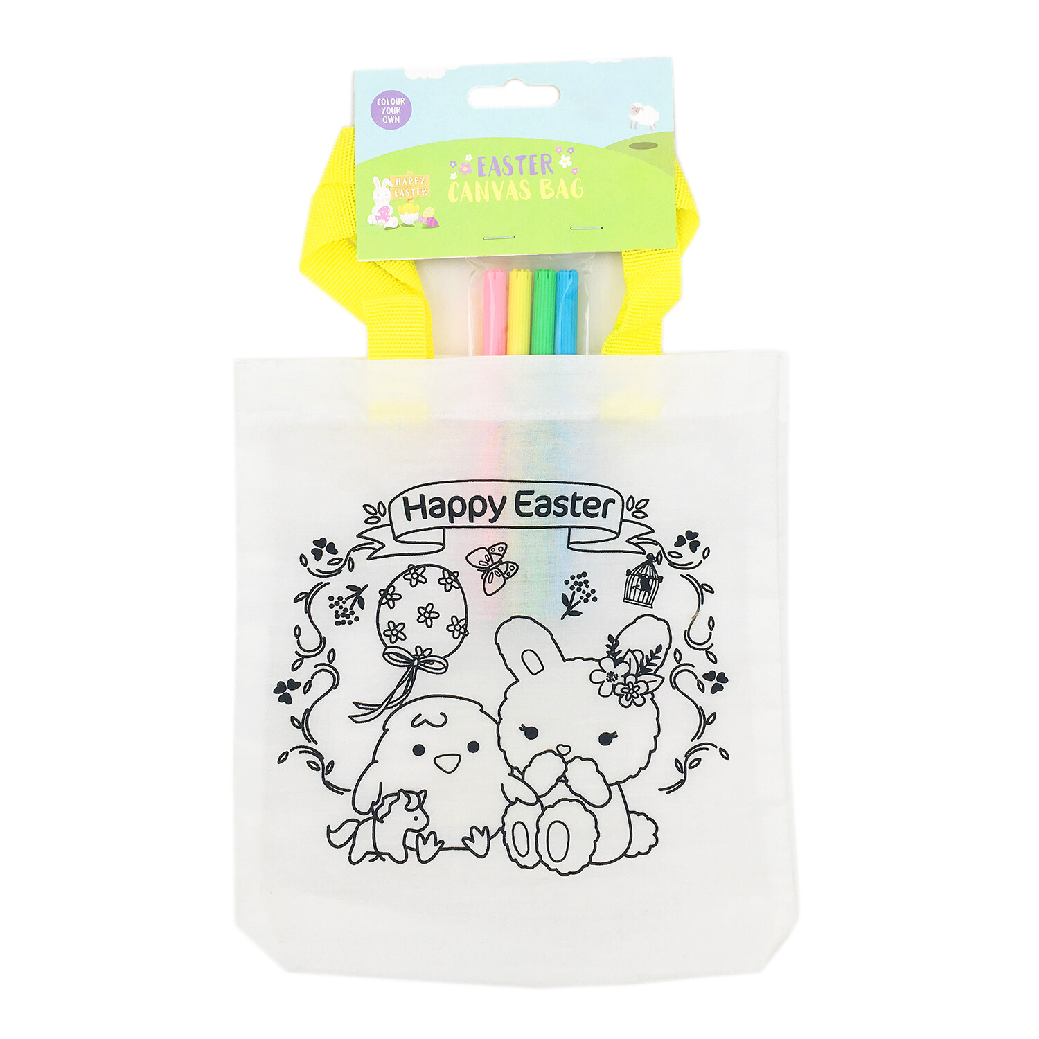 Colour Your Own Easter Canvas Bag Image 2