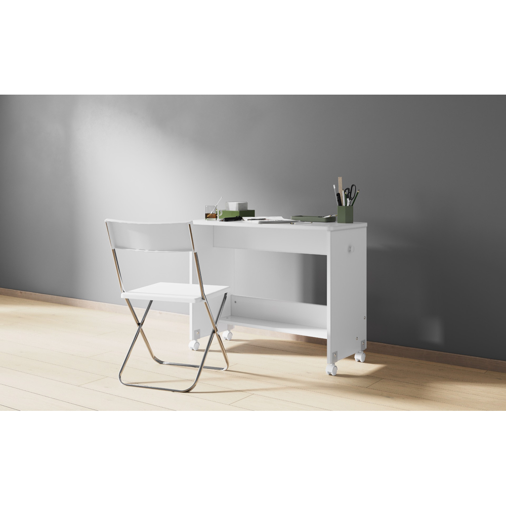 Flair Stepaside Single White High Sleeper Workstation Image 6