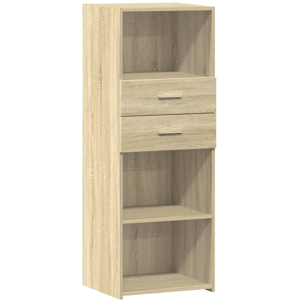 vidaXL 2 Drawer 3 Shelf Sonoma Oak Highboard Image 2