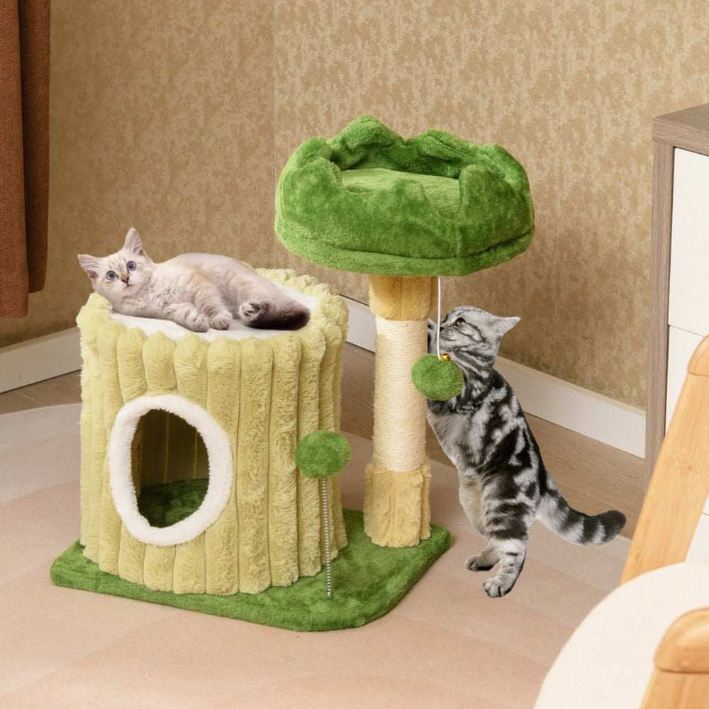 Costway Cat Tree with Sisal Scratching Posts and Padded Perch Image 2