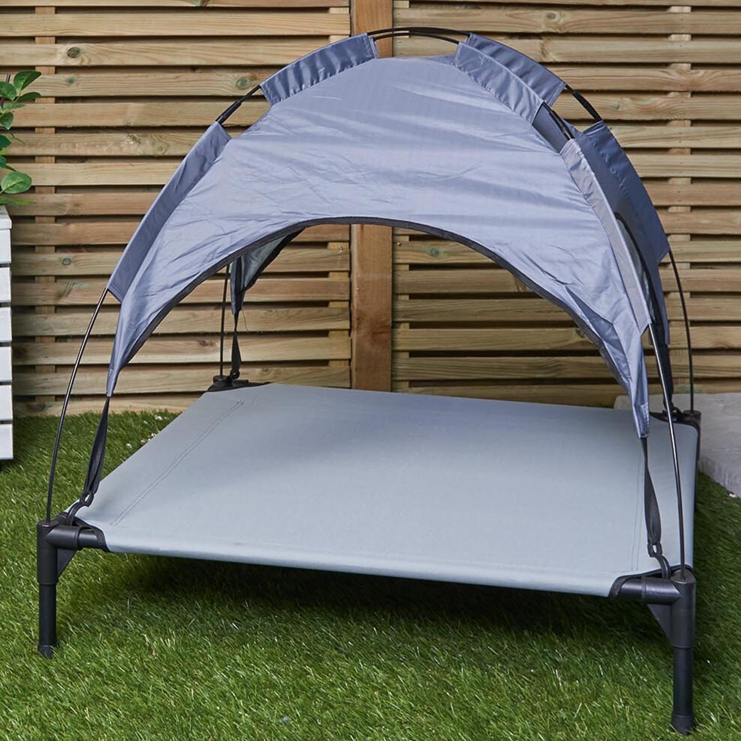 Clever Paws Raised Pet Bed and Sun Shade Image 1
