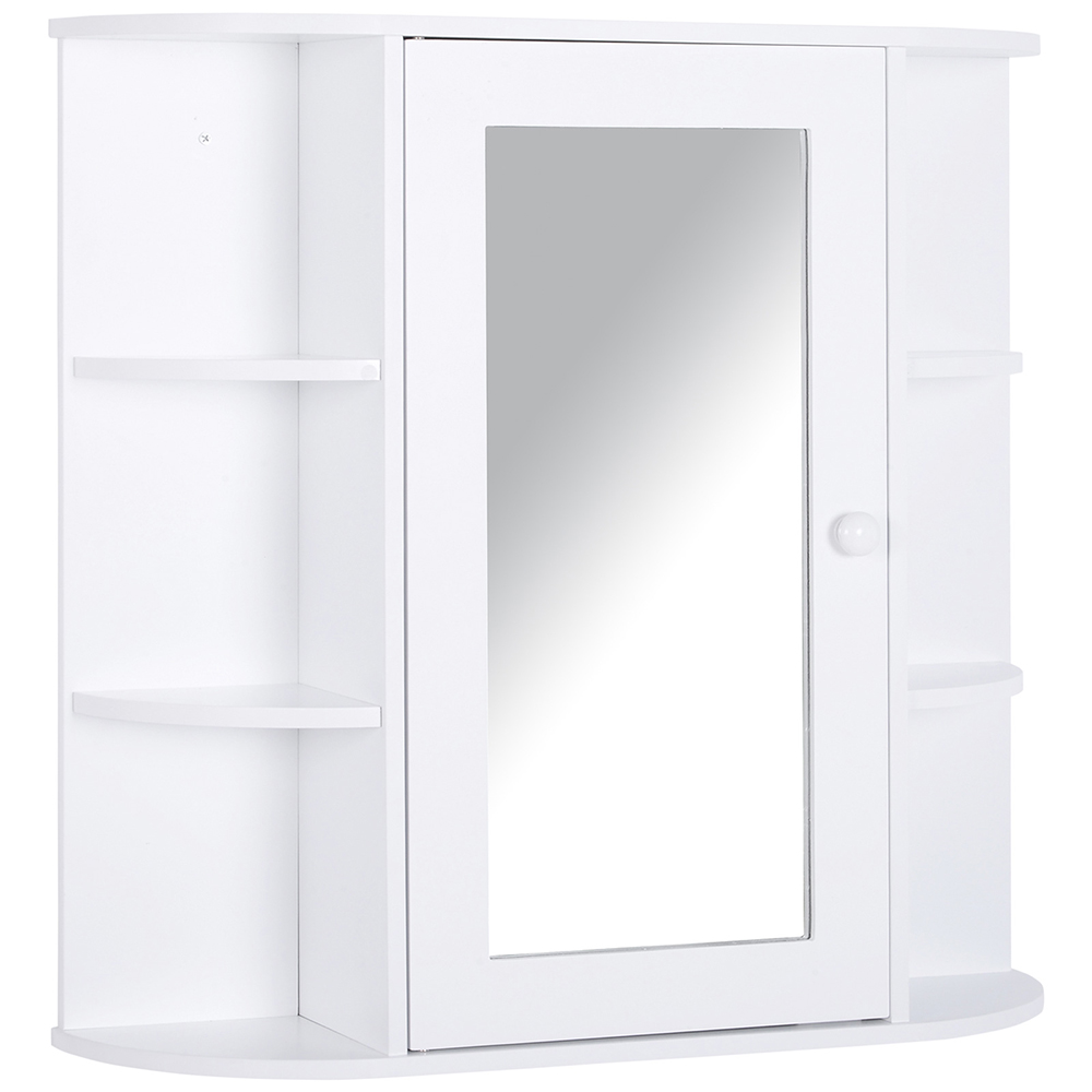 Portland White Multi Shelf Wall Mounted Bathroom Cabinet Image 2