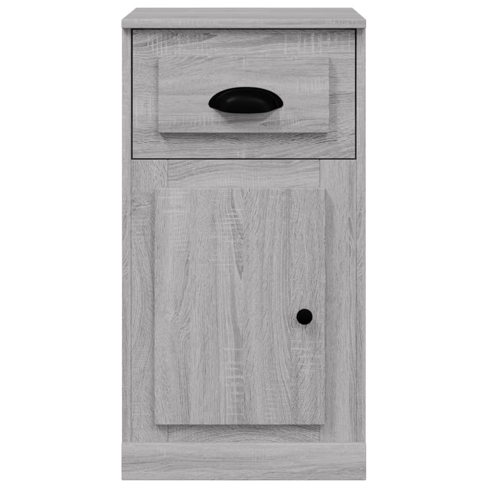 vidaXL Single Door Single Drawer Grey Sonoma Side Cabinet Image 6