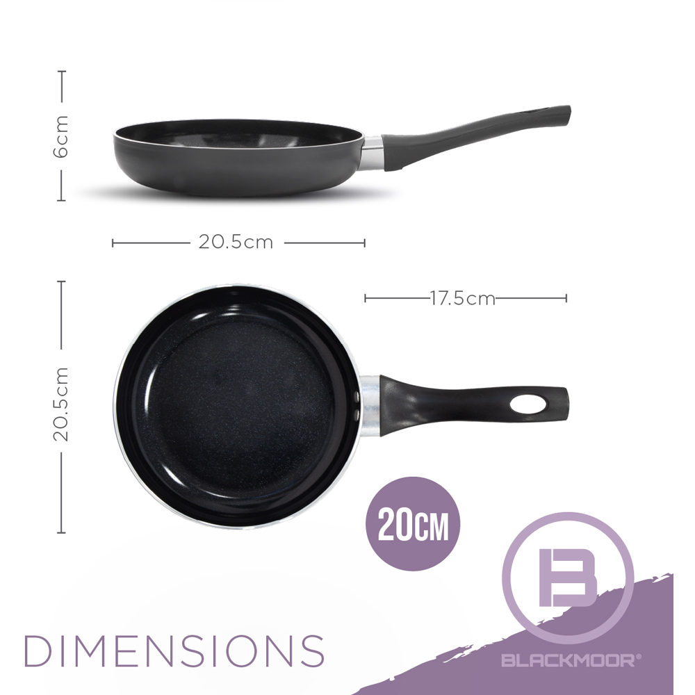 Blackmoor 20cm Black Ceramic Non-Stick Frying Pan Image 9