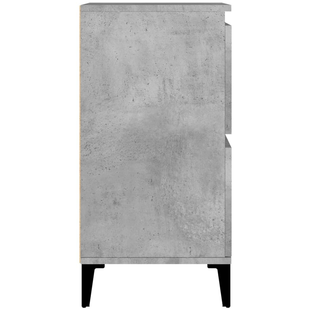 vidaXL 4 Door Concrete Grey Wooden Sideboard Set of 3 Image 7